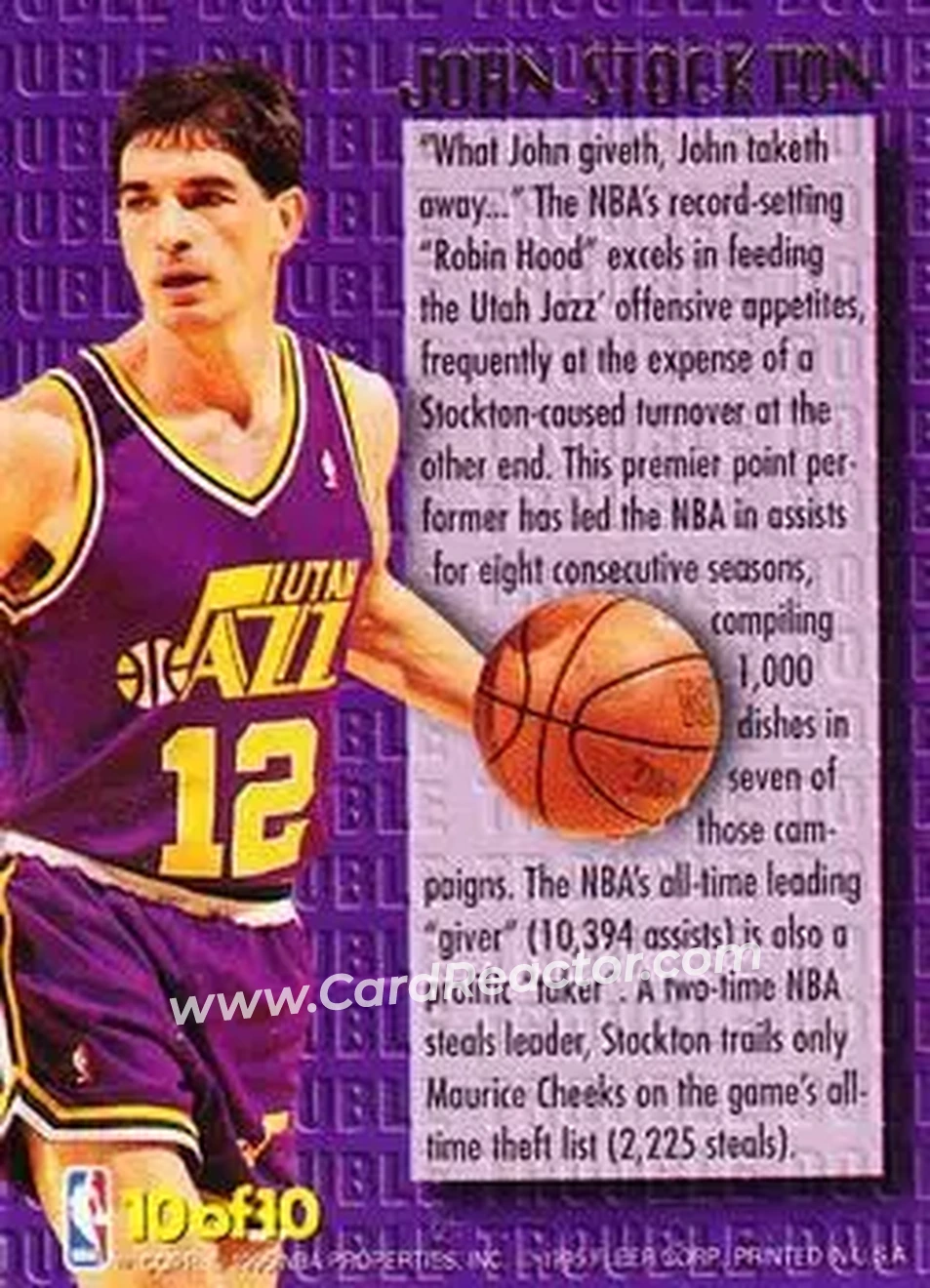 Back of John Stockton