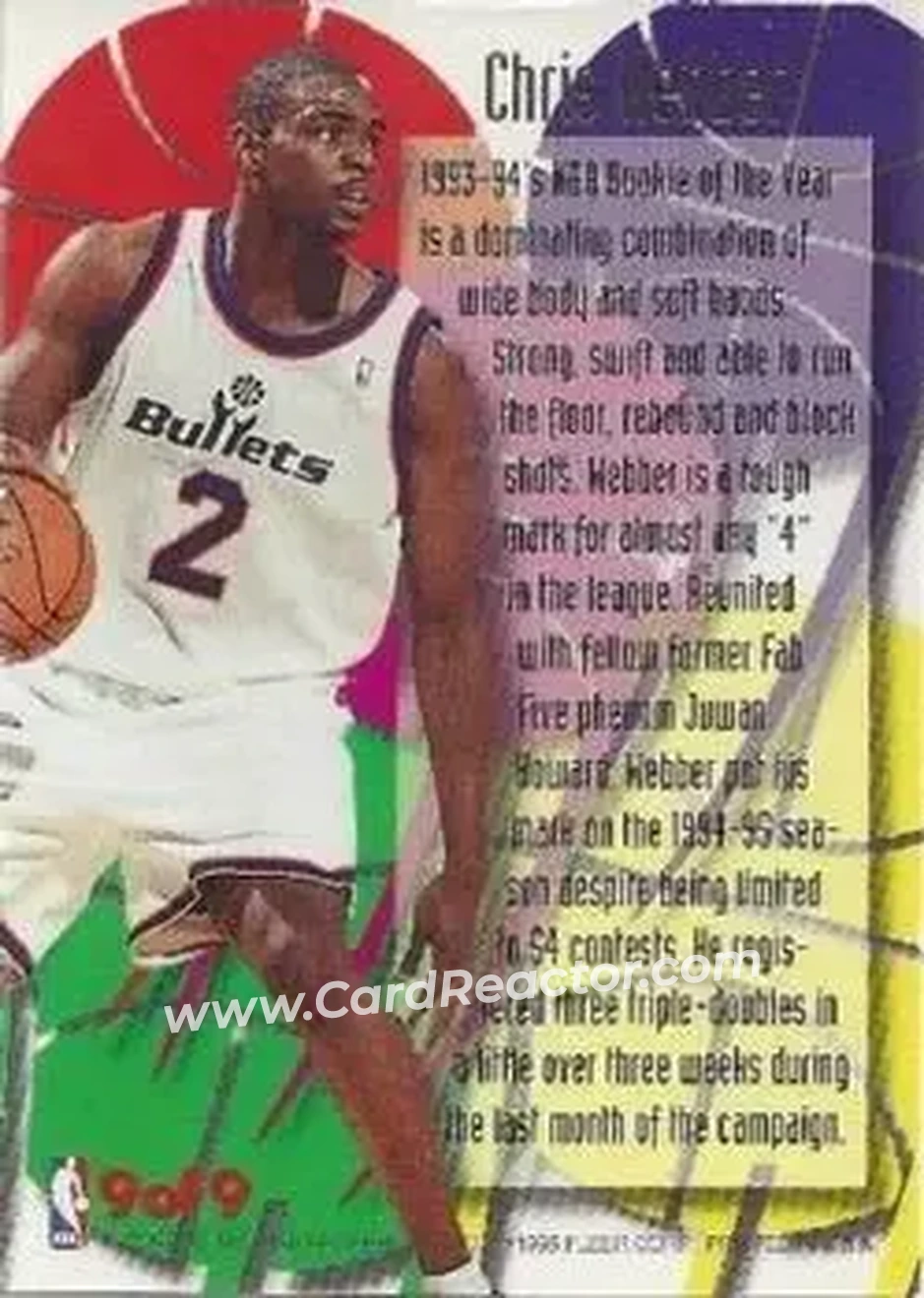 Back of Chris Webber