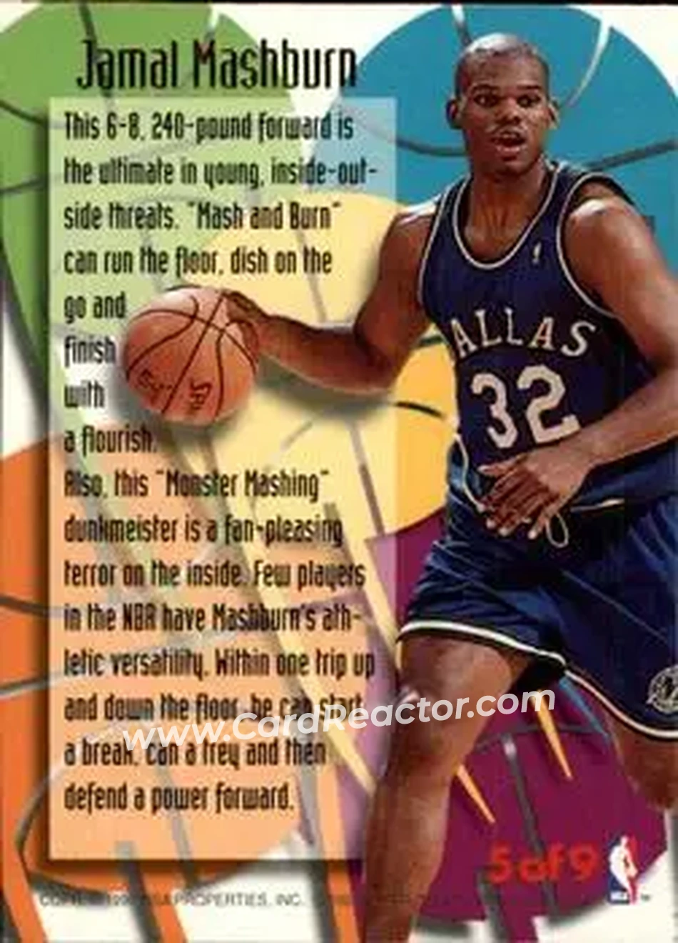 Back of Jamal Mashburn