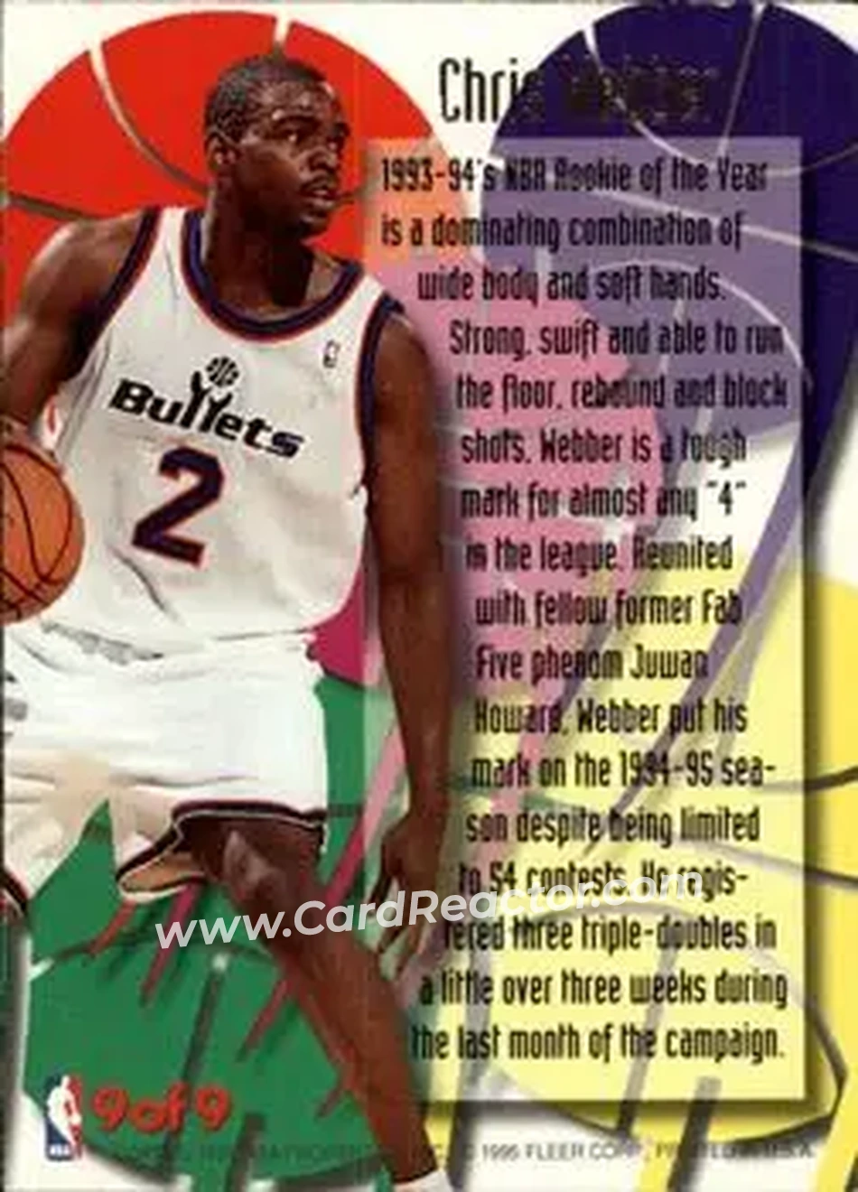 Back of Chris Webber