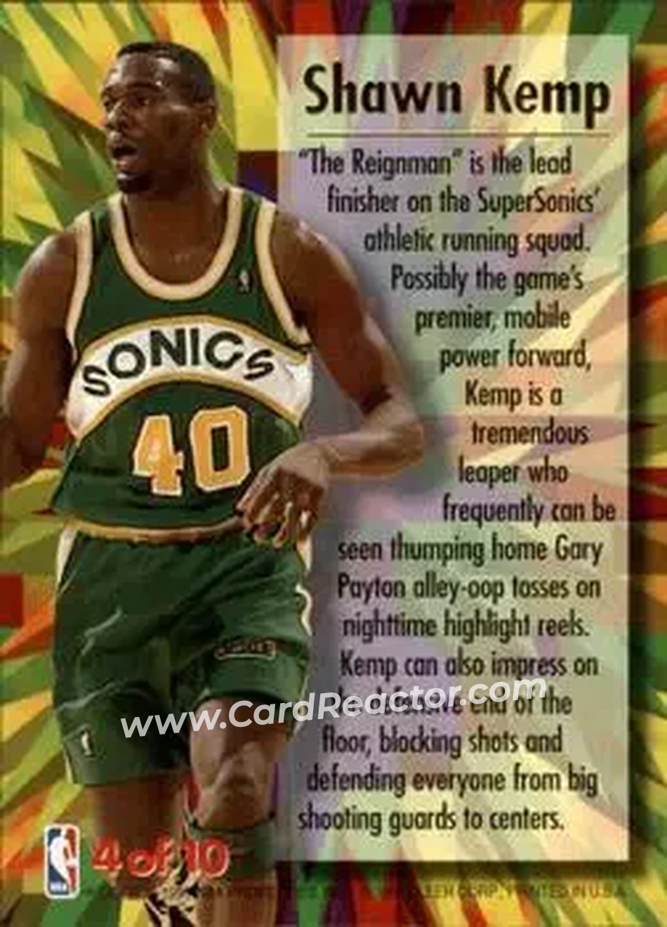 Back of Shawn Kemp