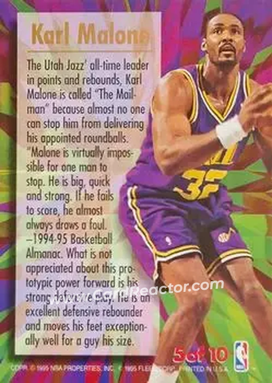 Back of Karl Malone