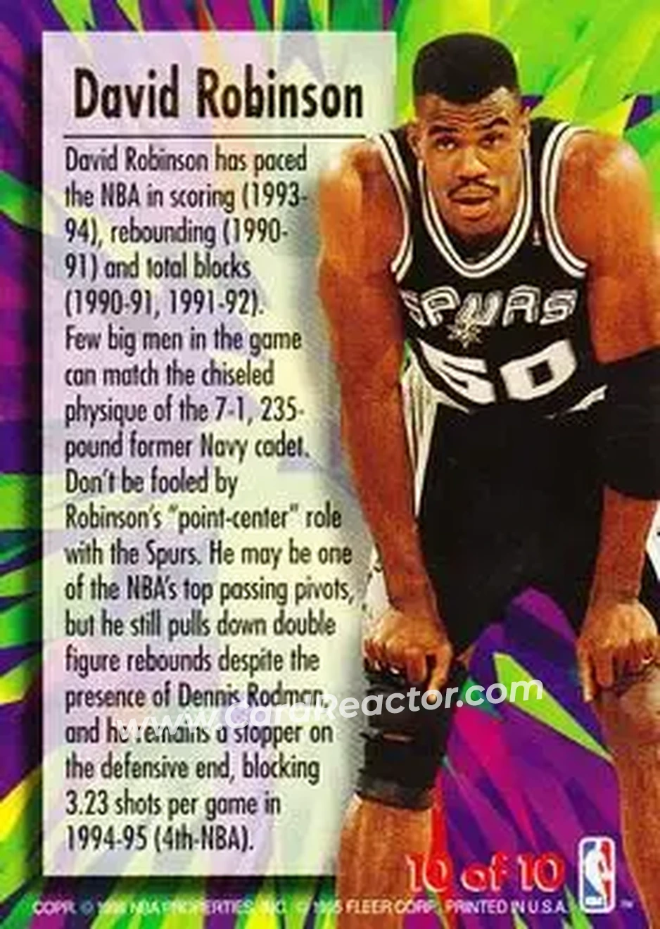 Back of David Robinson
