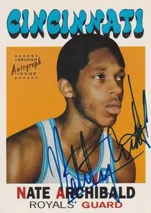 1996-97 Topps Stars #2 Reprint Autographs Nate Archibald