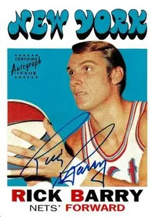 1996-97 Topps Stars #5 Reprint Autographs Rick Barry