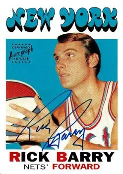 1996-97 Topps Stars - Reprint Autographs #5 - Rick Barry - New York Nets - Front