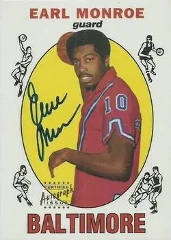 1996-97 Topps Stars - Reprint Autographs #31 - Earl Monroe - Baltimore Bullets - Front