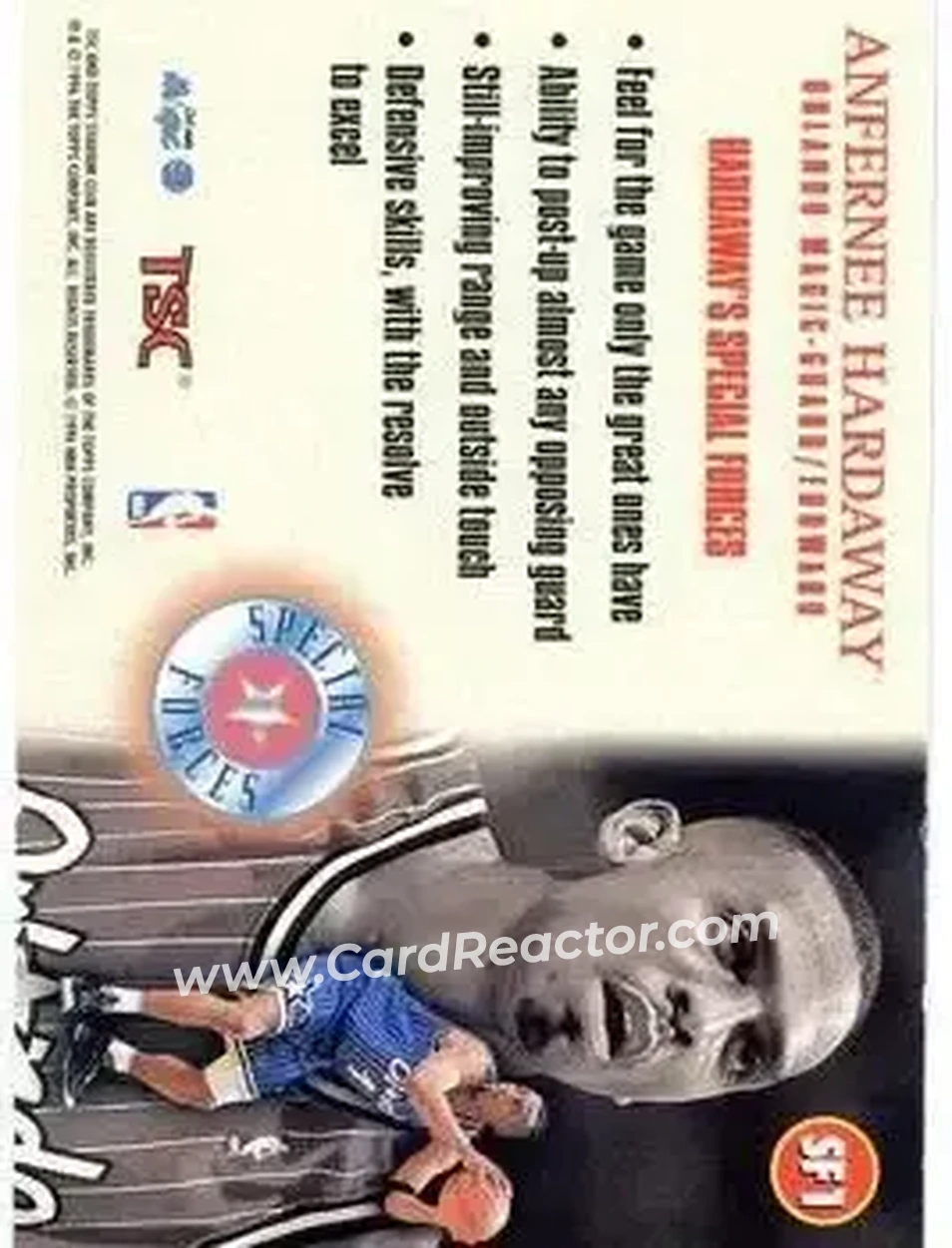 Back of Anfernee Hardaway