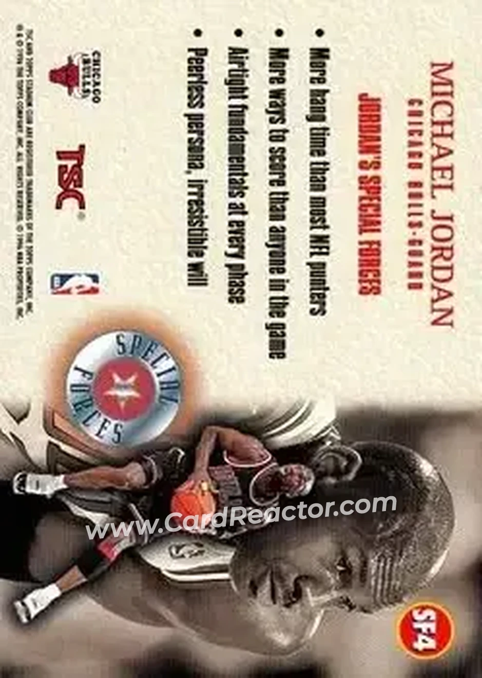 Back of Michael Jordan