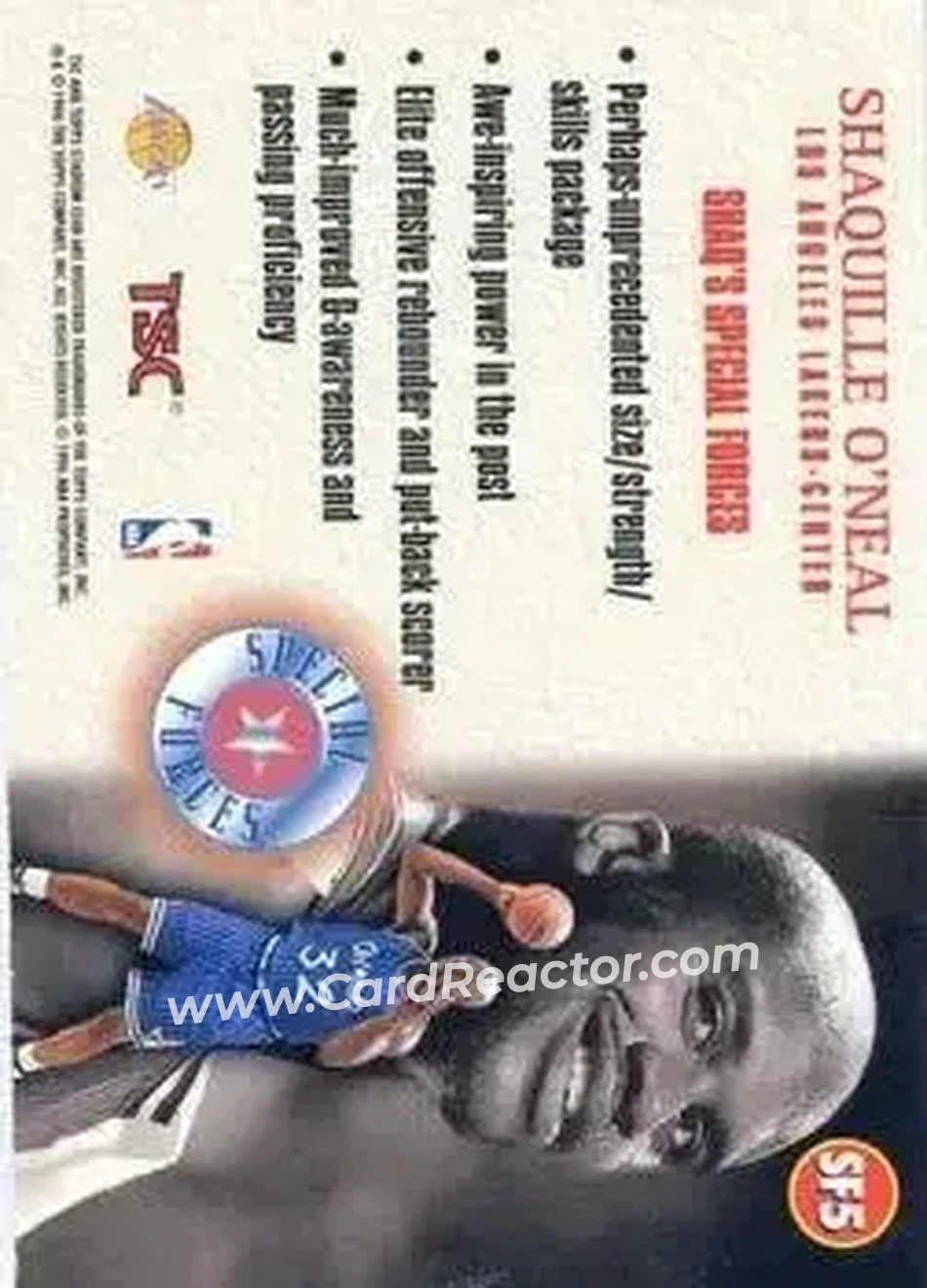 Back of Shaquille O'Neal