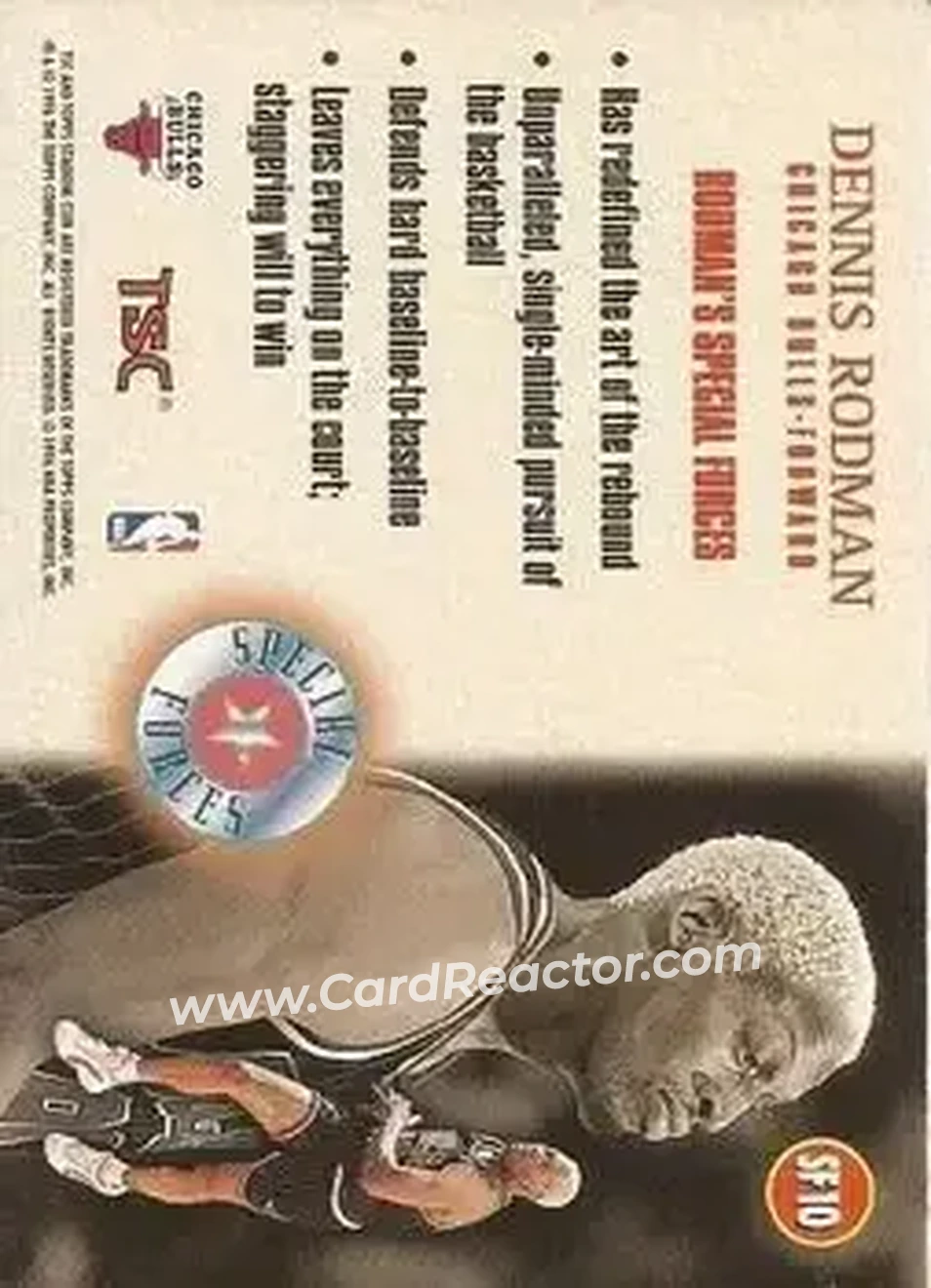 Back of Dennis Rodman
