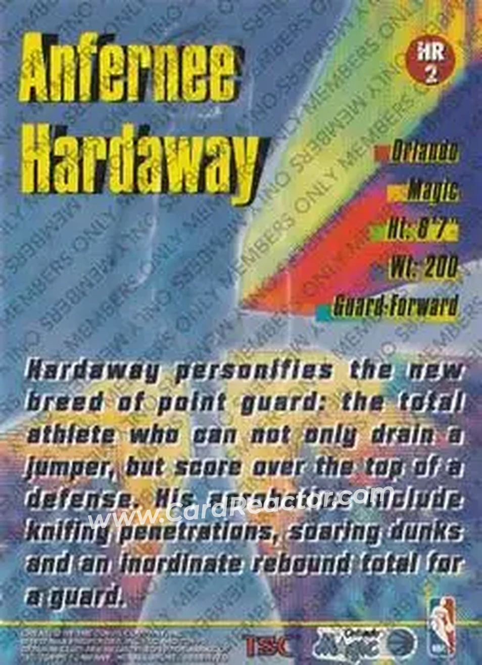 Back of Anfernee Hardaway