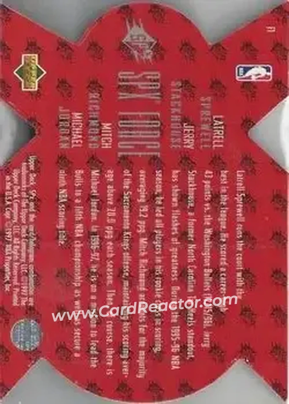 Back of Card #F1
