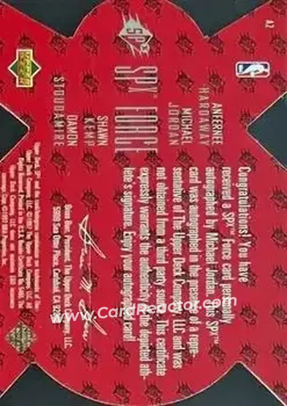 Back of Michael Jordan