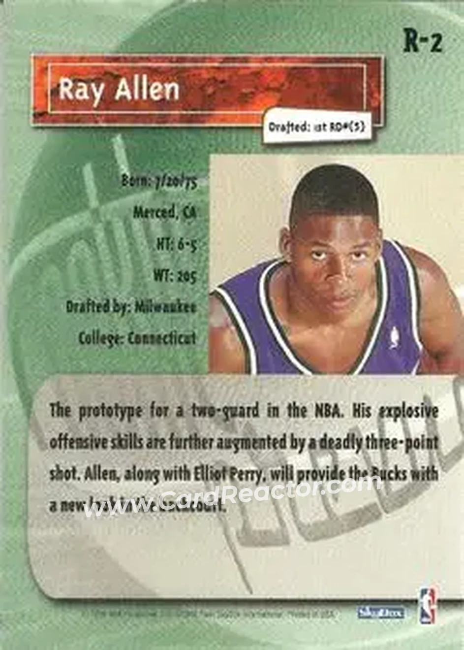 Back of Ray Allen