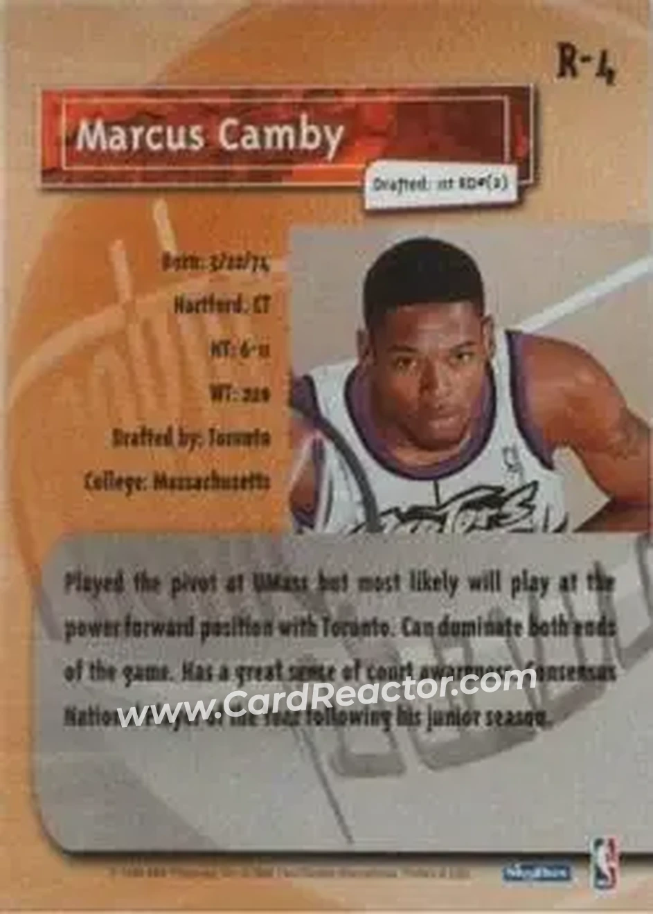 Back of Marcus Camby