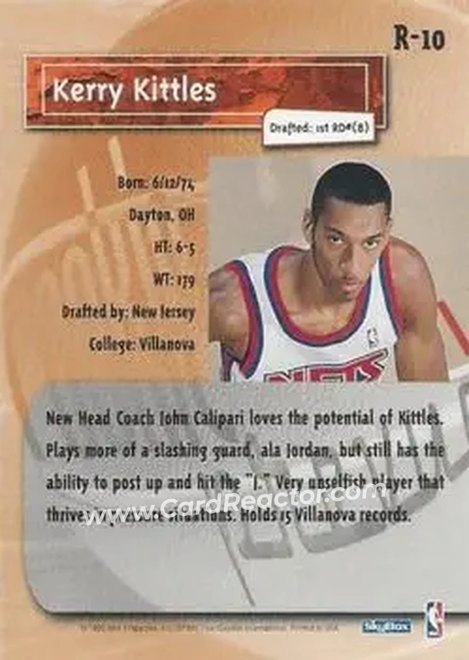 Back of Kerry Kittles
