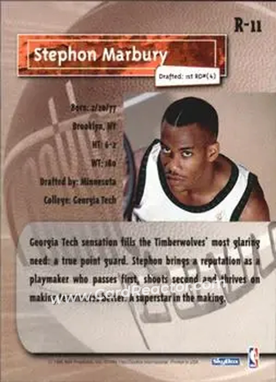 Back of Stephon Marbury