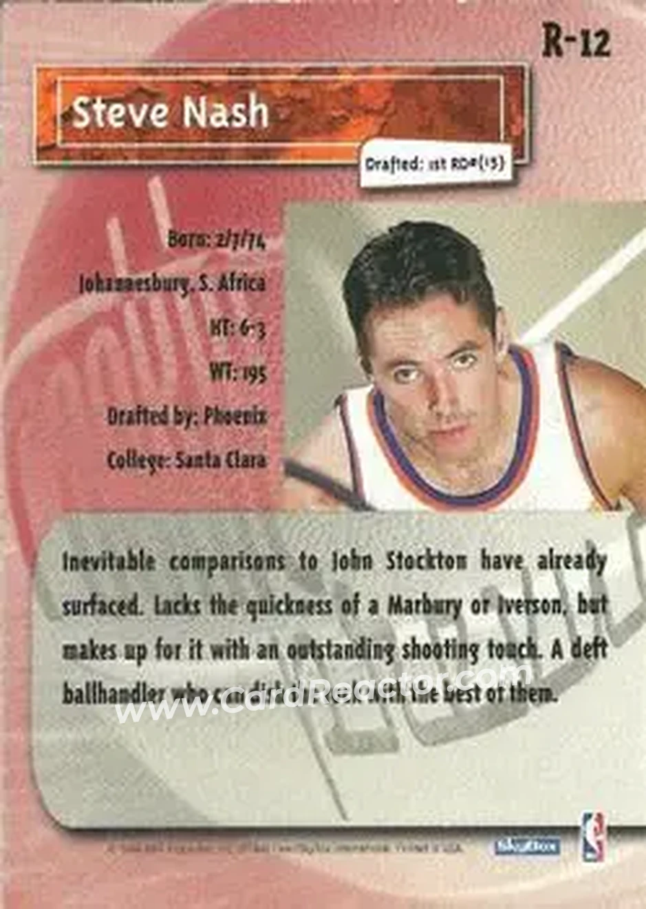 Back of Steve Nash