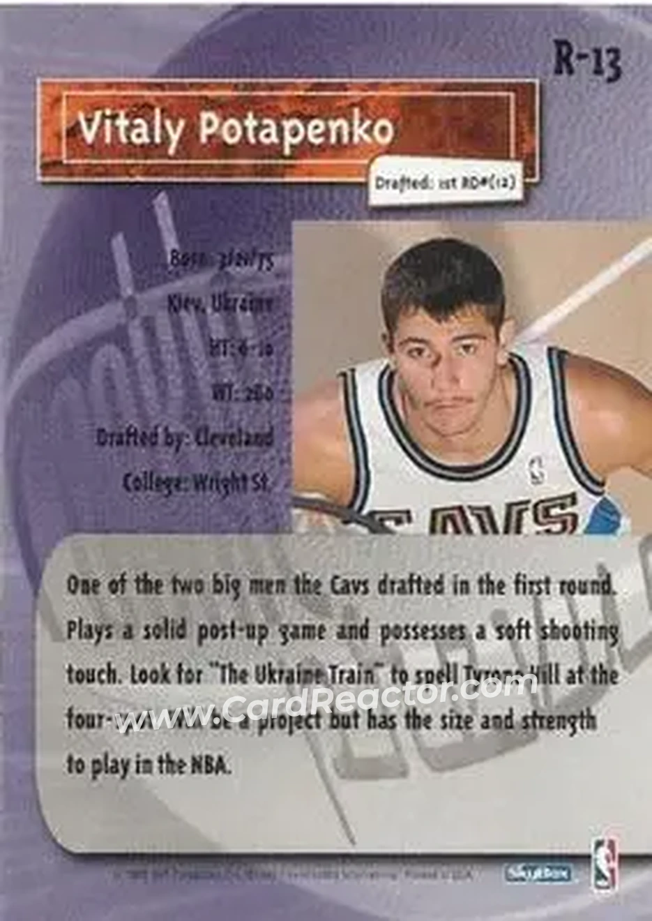Back of Vitaly Potapenko