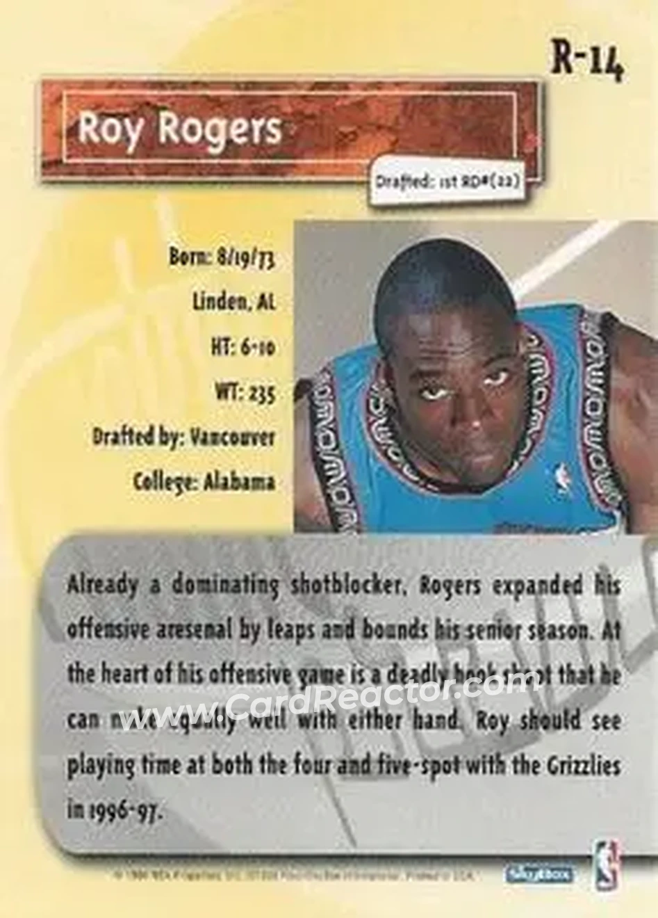 Back of Roy Rogers