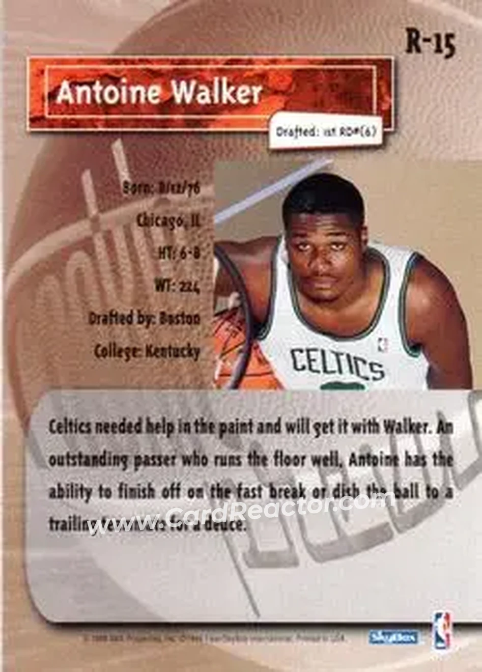 Back of Antoine Walker