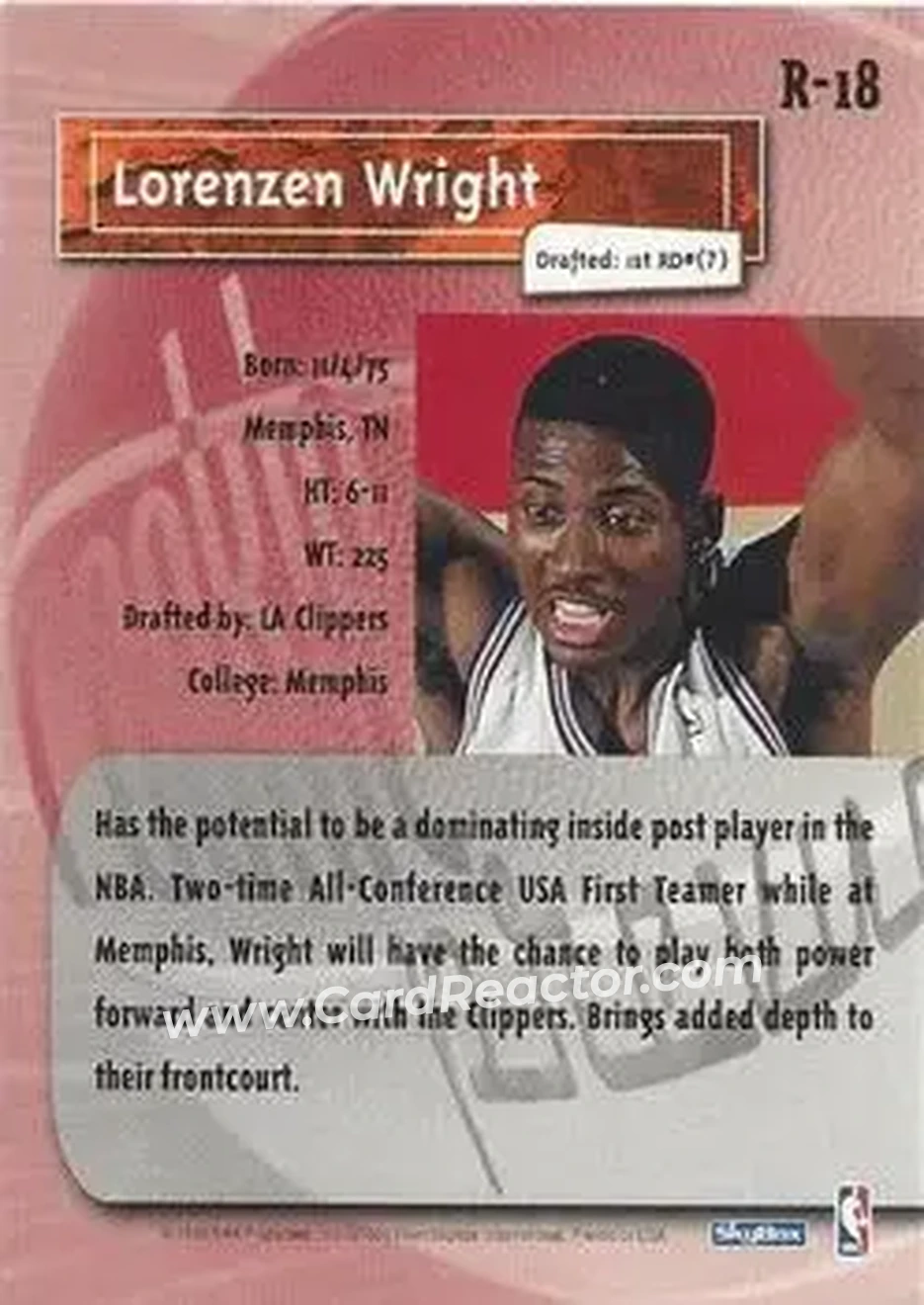 Back of Lorenzen Wright