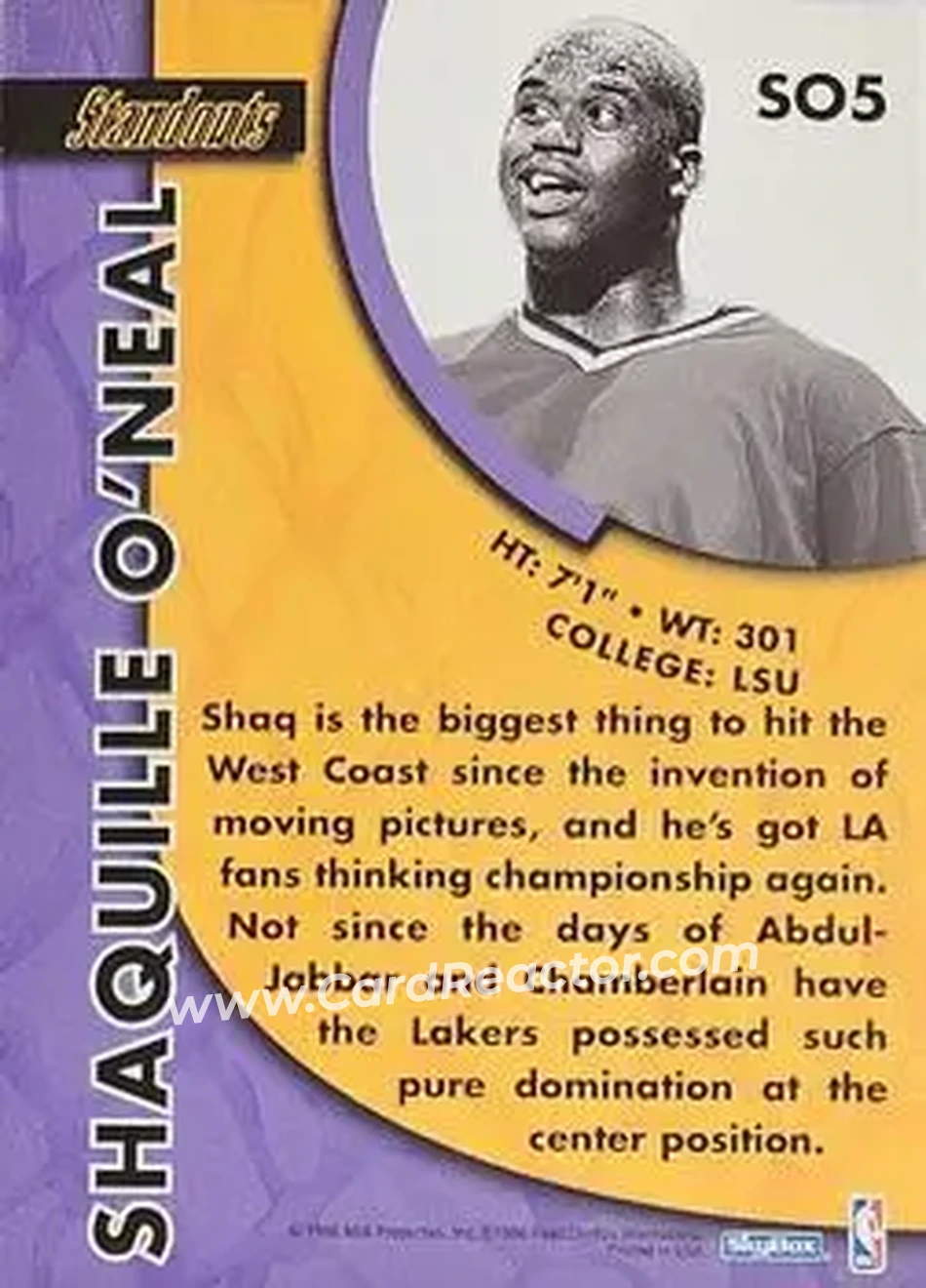 Back of Shaquille O'Neal
