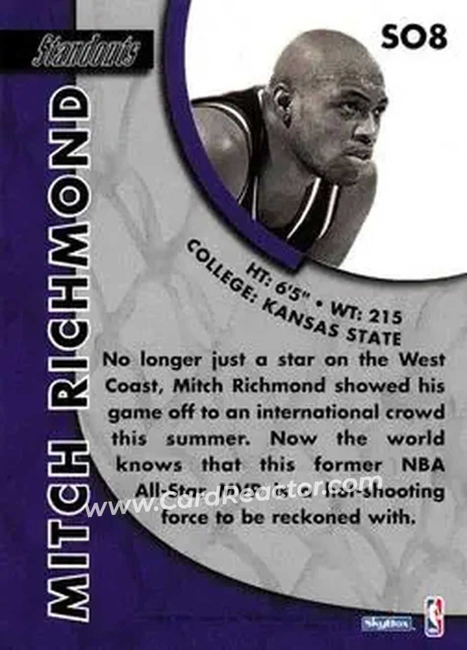 Back of Mitch Richmond