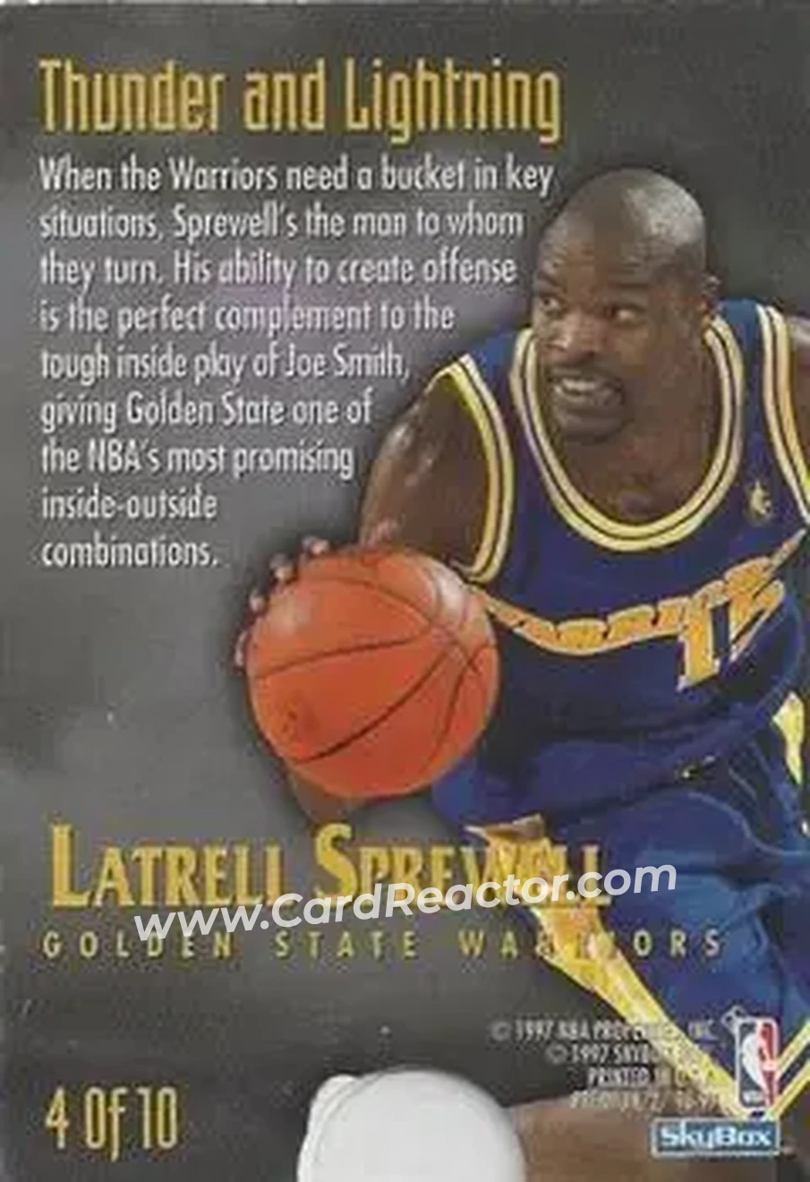 Back of Latrell Sprewell