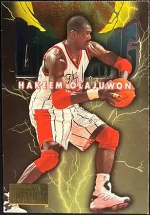 1996-97 SkyBox Premium #5 Thunder and Lightning Hakeem Olajuwon