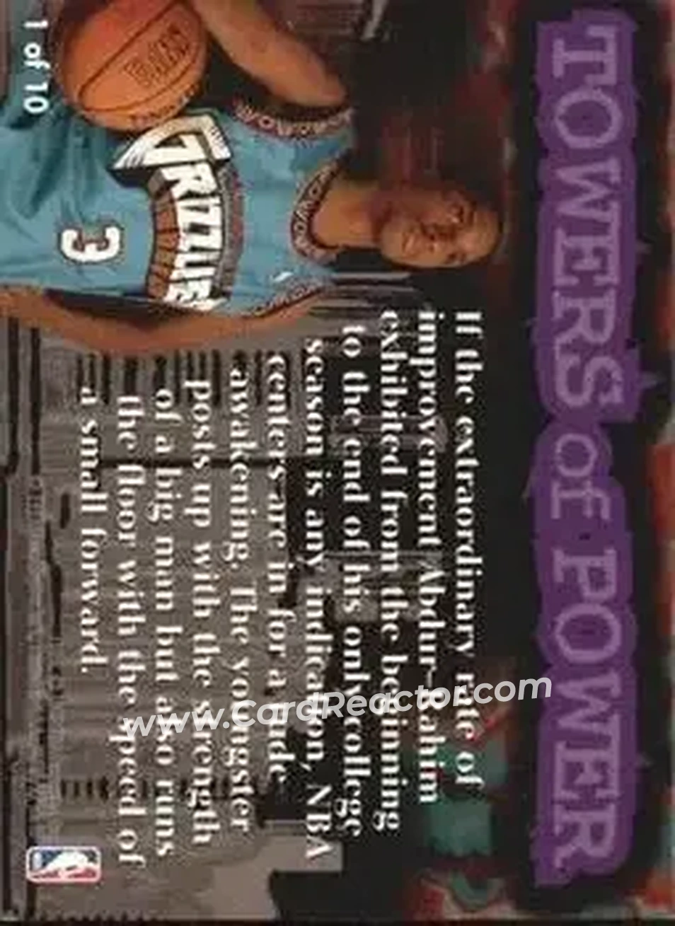 Back of Shareef Abdur-Rahim