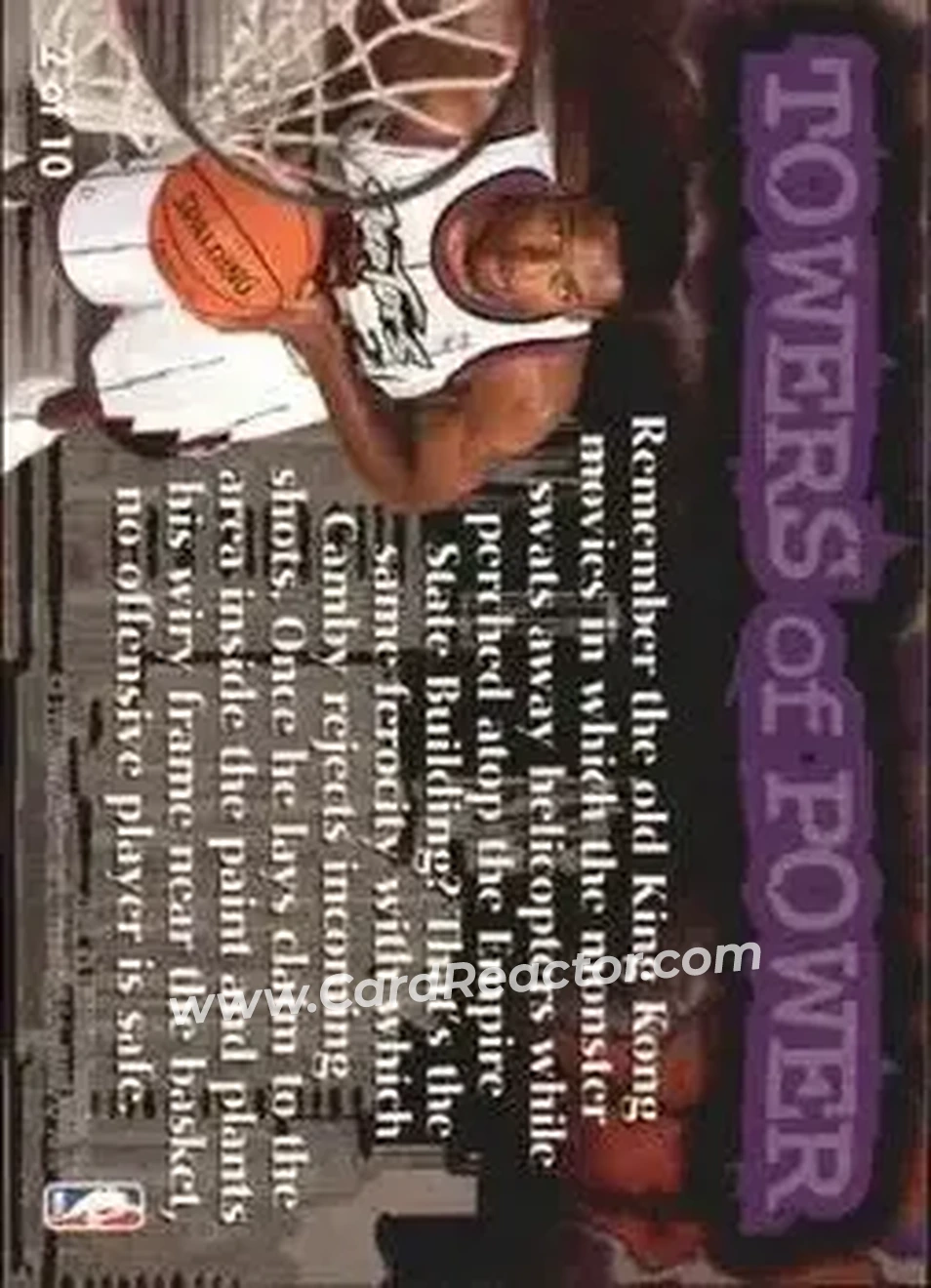 Back of Marcus Camby
