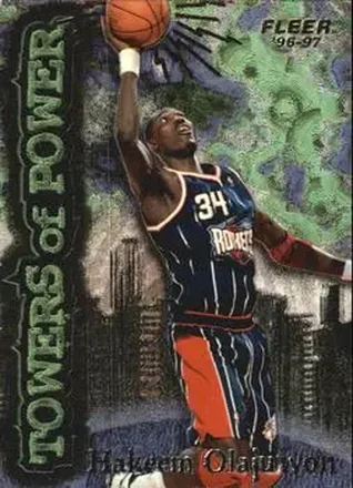 1996-97 Fleer #6 Towers of Power Hakeem Olajuwon