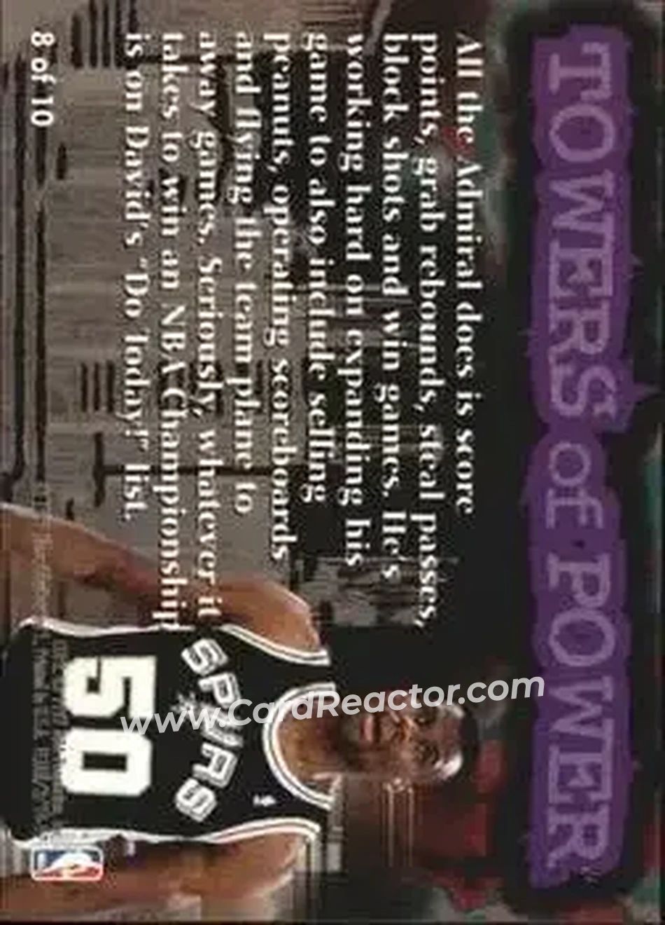 Back of David Robinson