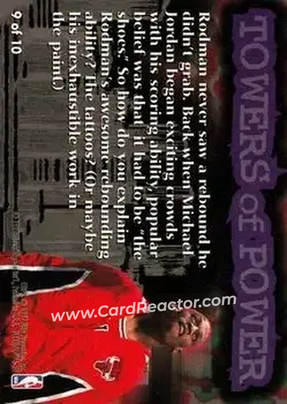 Back of Dennis Rodman