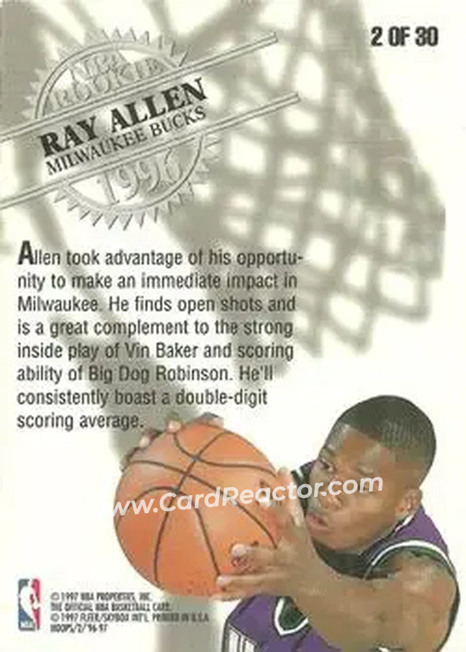 Back of Ray Allen