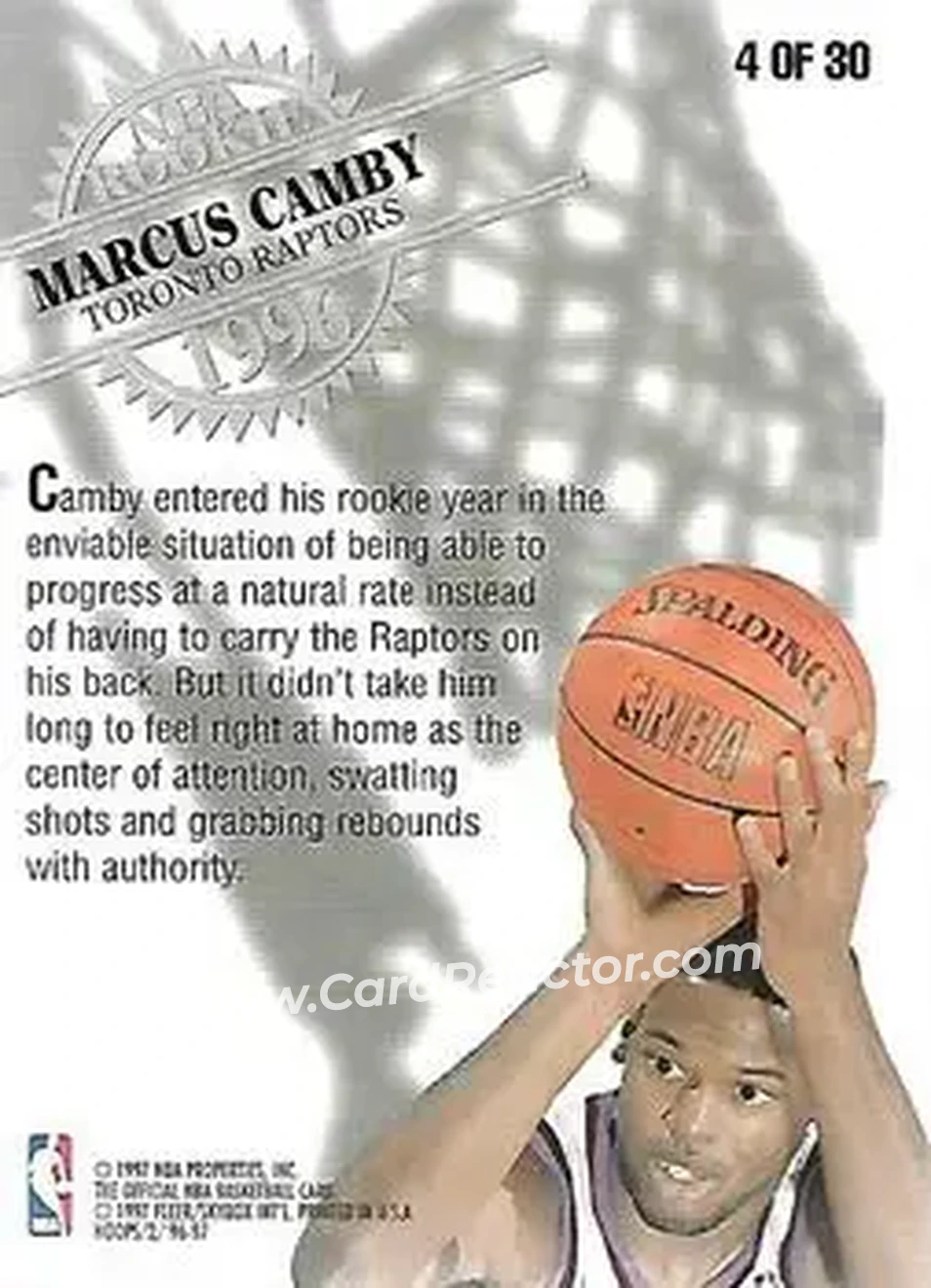 Back of Marcus Camby
