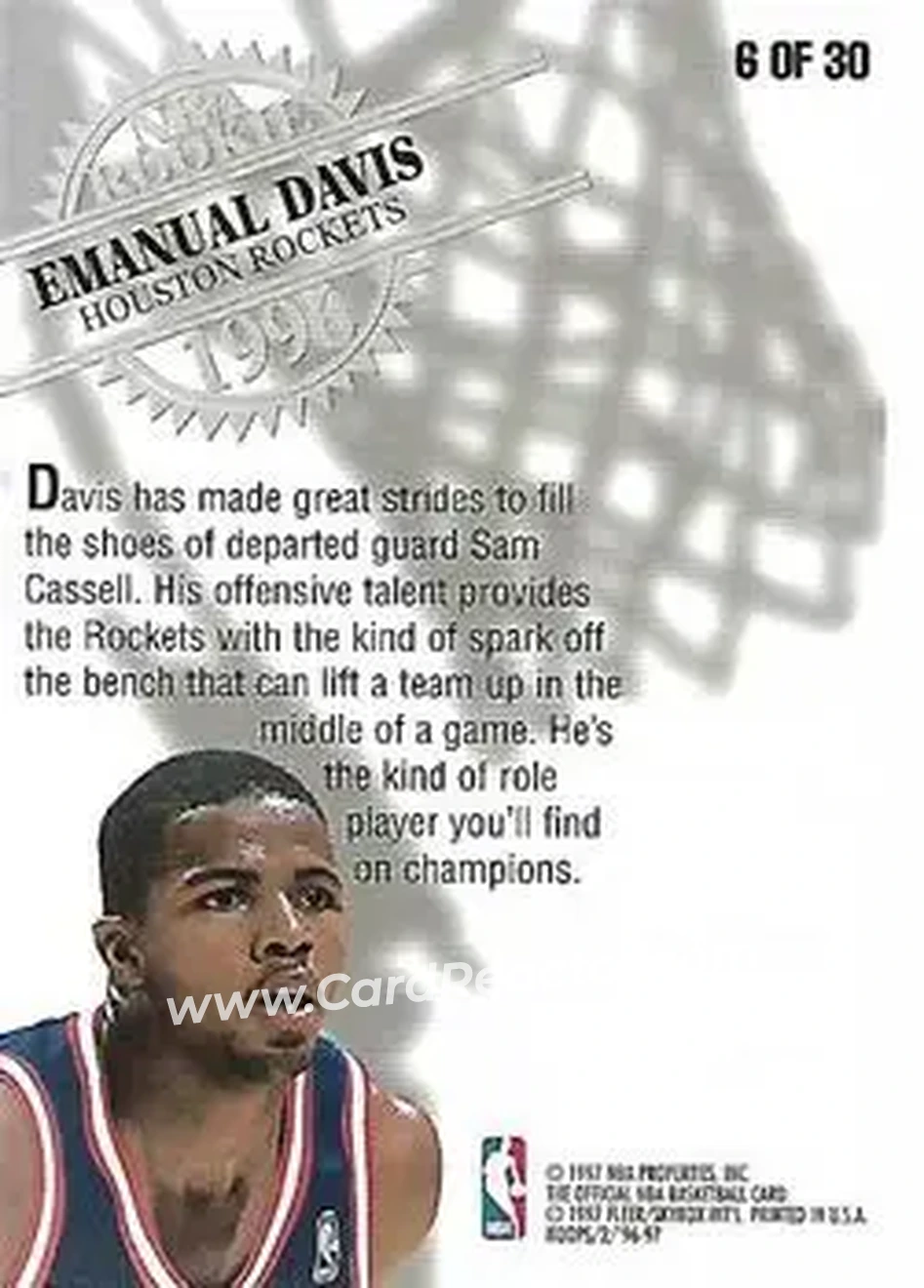 Back of Emanual Davis