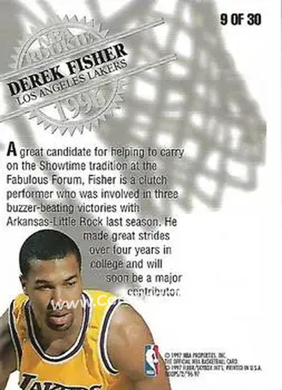 Back of Derek Fisher