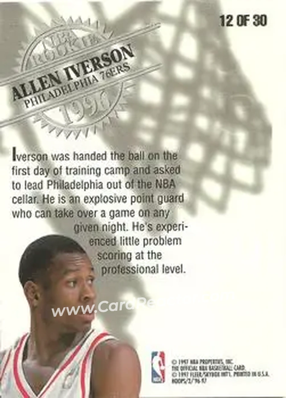 Back of Allen Iverson