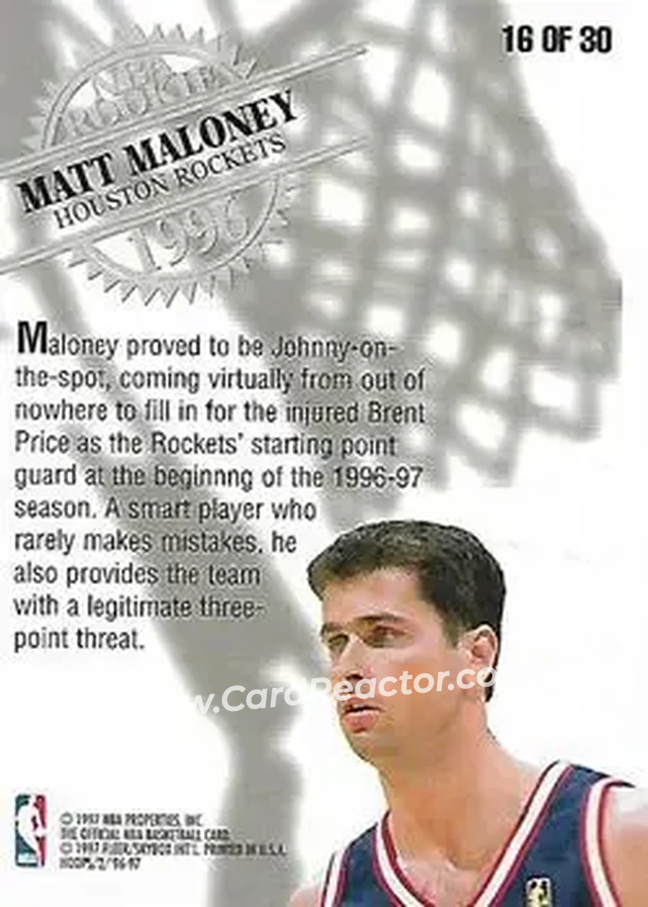 Back of Matt Maloney