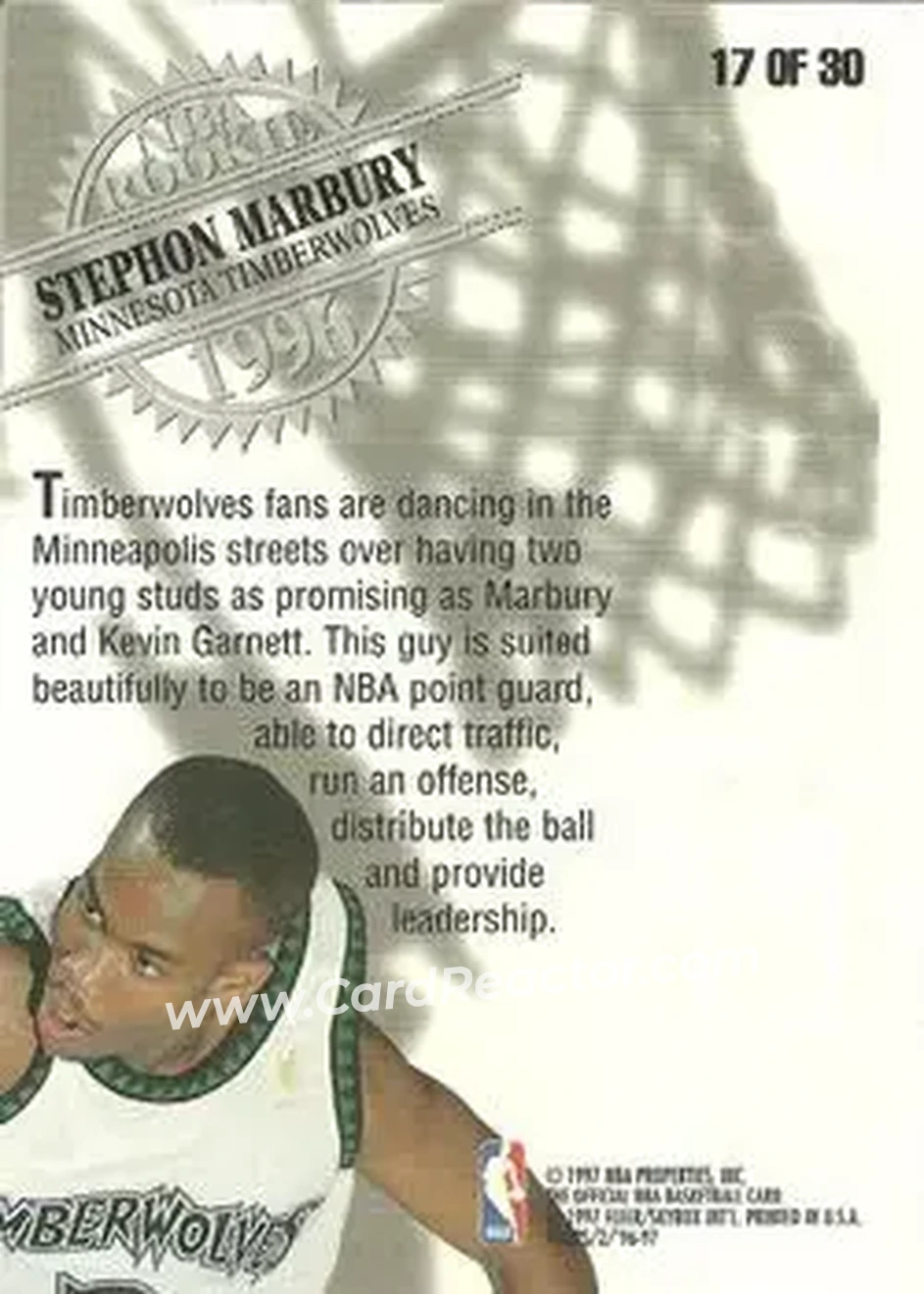 Back of Stephon Marbury
