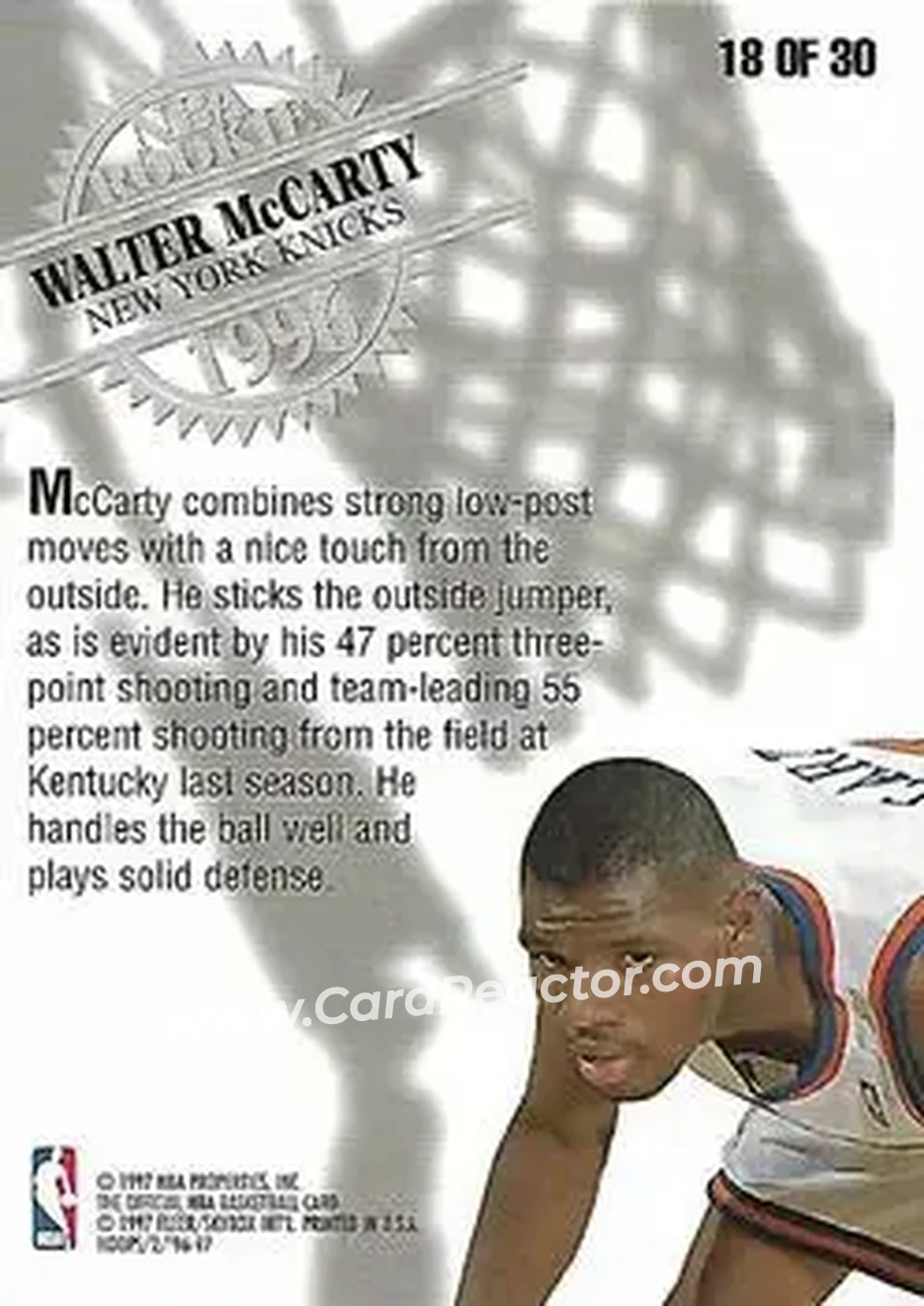Back of Walter McCarty