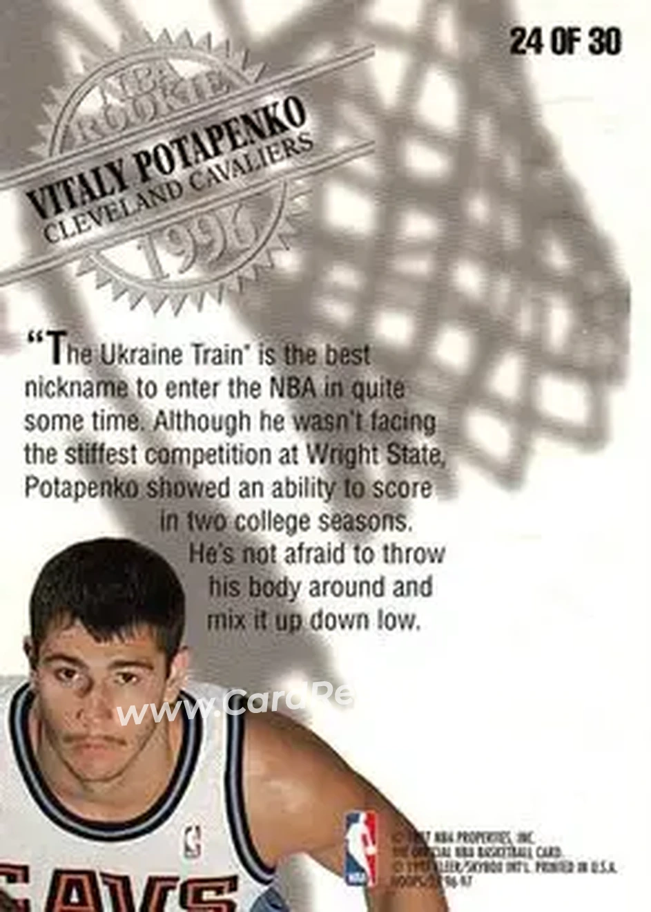 Back of Vitaly Potapenko