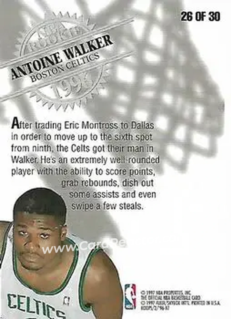 Back of Antoine Walker