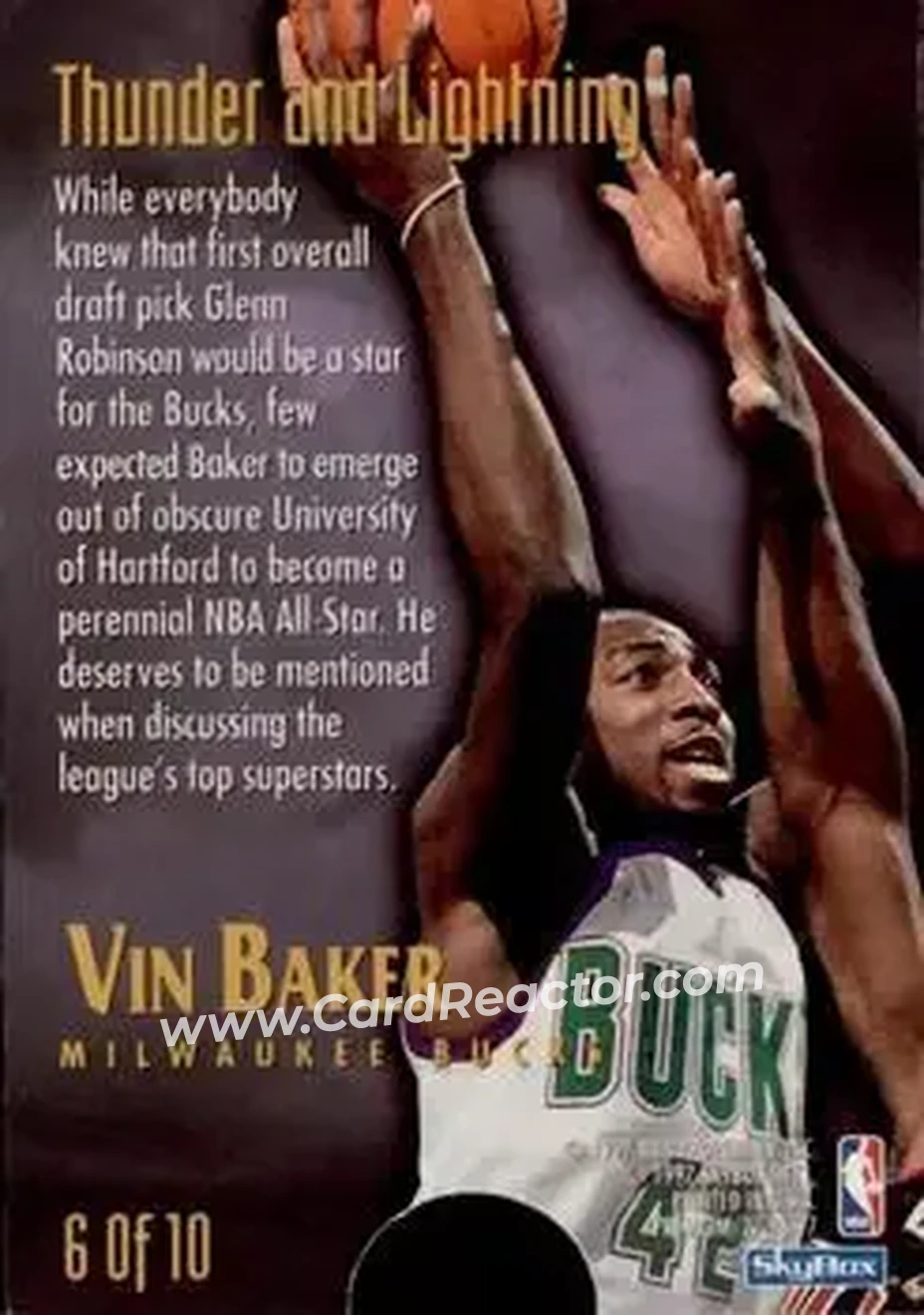 Back of Vin Baker
