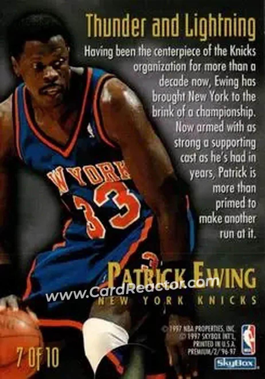 Back of Patrick Ewing