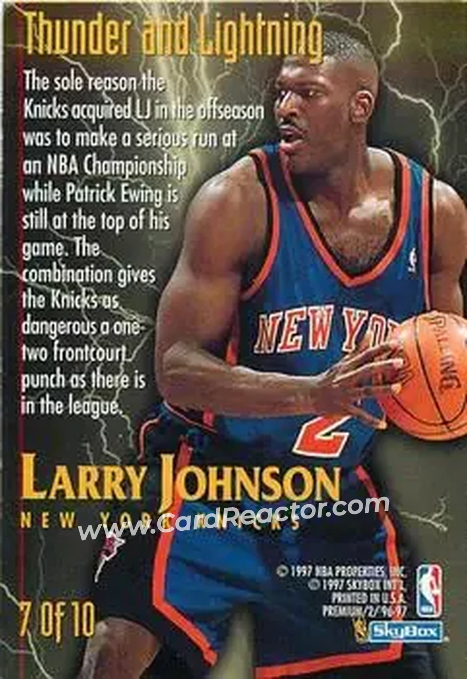 Back of Larry Johnson