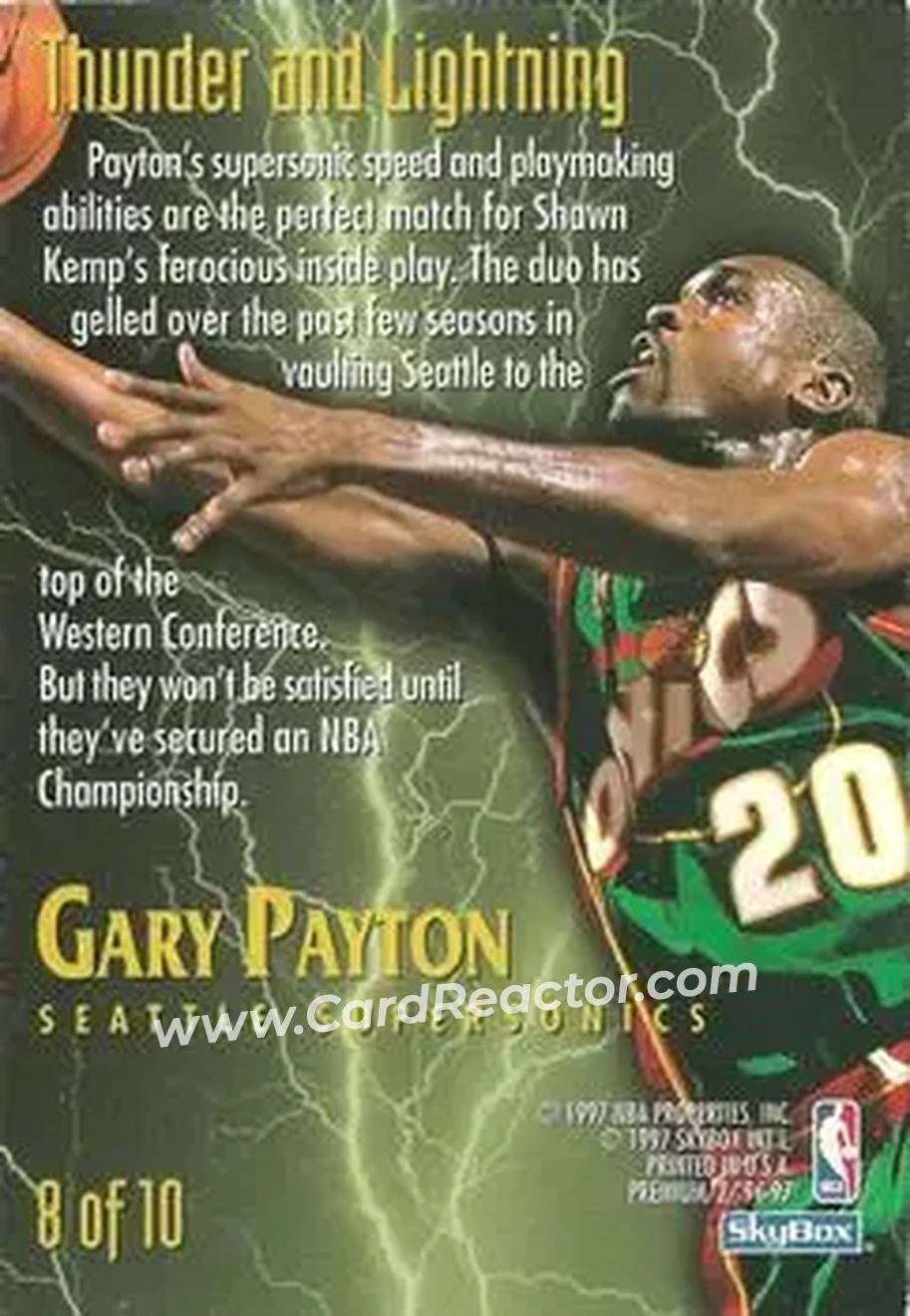 Back of Gary Payton